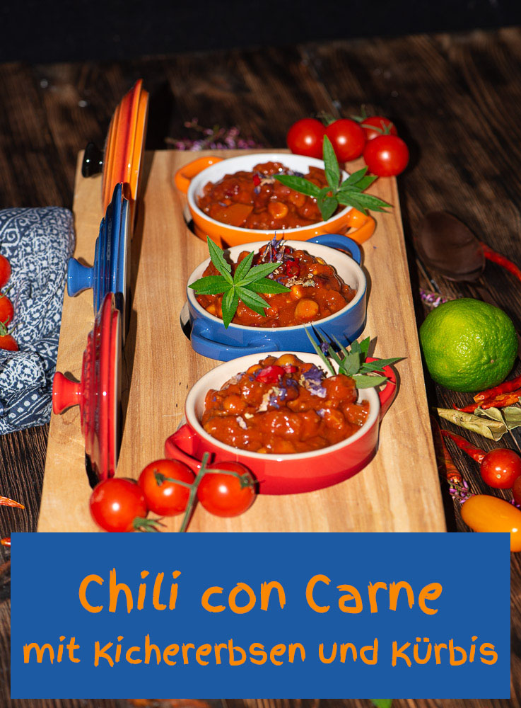 Chili con Carne mit Kichererbsen und Kürbis - Lowcarb Rezept